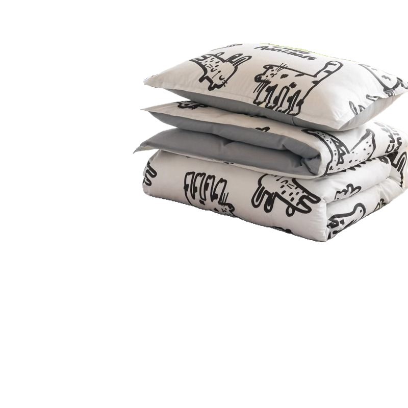 Ropa de cama de tres piezas de sábana de algodón para dormitorio de estudiantes, ropa de cama de seis piezas para estudiantes universitarios, sábana de algodón, funda de edredón, colchón