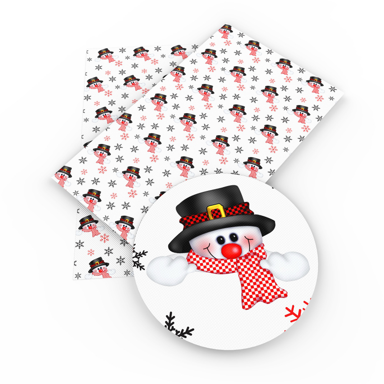 クリスマス雪花模様の薄いポリエステル綿や四面弾ニット生地のプリント生地手作りdiyシャツスカート服装生地