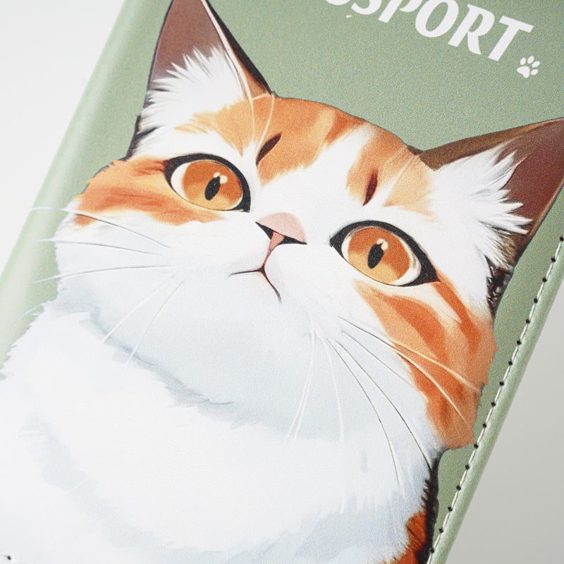22g Weight Synthetic Leather Lining Material Open Closure Type / Strap Type passport holder Bags Type Travel Occasion Pu Leather Material Waterproof Function Dog, Cat Pattern All Seasons Season Unisex Gender Cute Style Square Shape Unisex Cute Dog Cat Pu Leather Waterproof Passport Holders 11