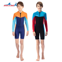 New youth wetsuit warm 2.5MM one-piece cold-proof wetsuit men's swimming surfing jellyfish snorkeling suit