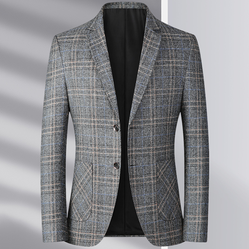 Kişi üçün slim fit plaid blazer və kostyum pencəyi