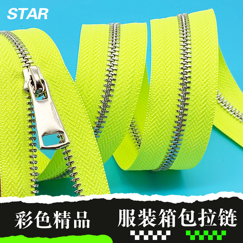 No. 5 Colorful Metal Zipper Clothing Jacket Jacket Sweatshirts Bags Backpack Windbreaker down Jacket