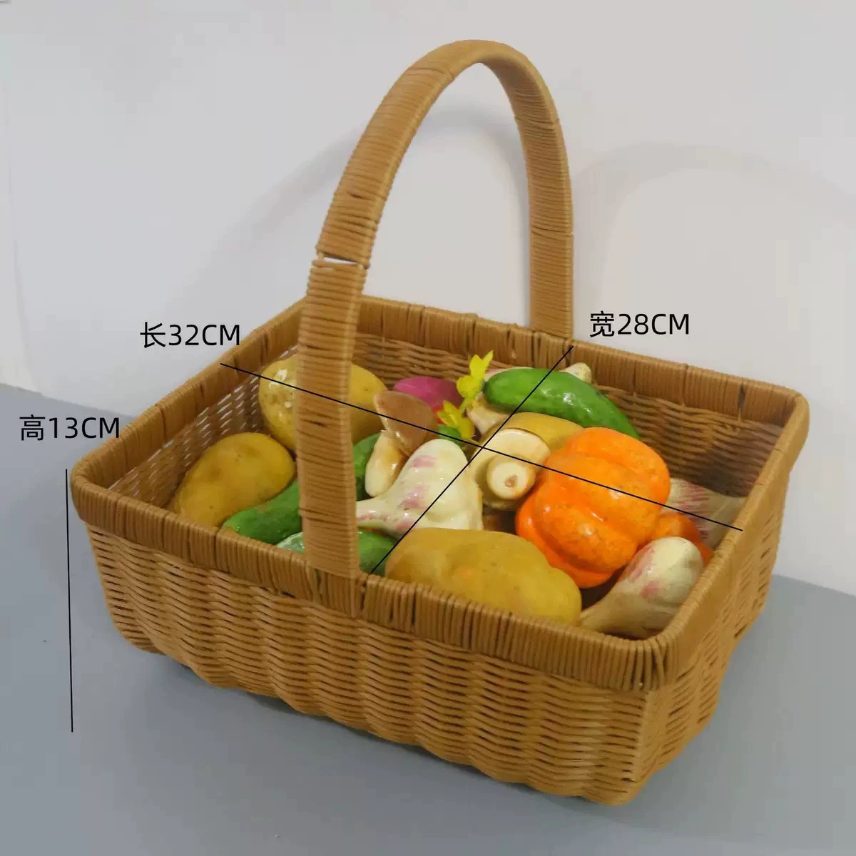 имитация ротанга плетёная корзина ручная корзина pumpkins корзина подарочная корзина для цветов фруктовая корзина для магазина покупок корзина для сбора