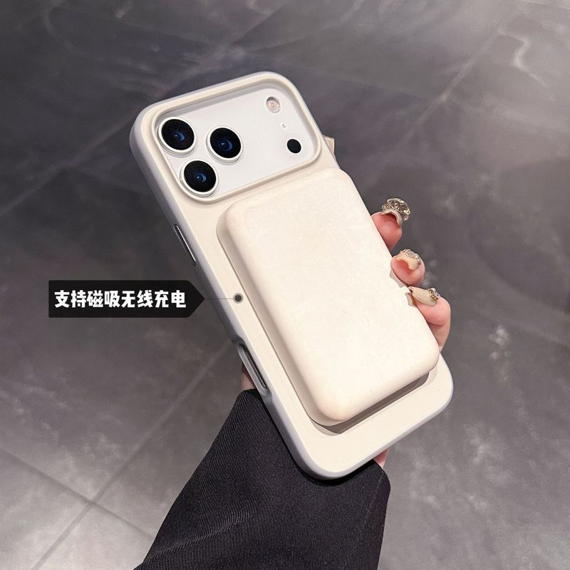 跨境适用iPhone17Promax磁吸手机壳炫雅撞色肤感苹果17防摔保护套|undefined