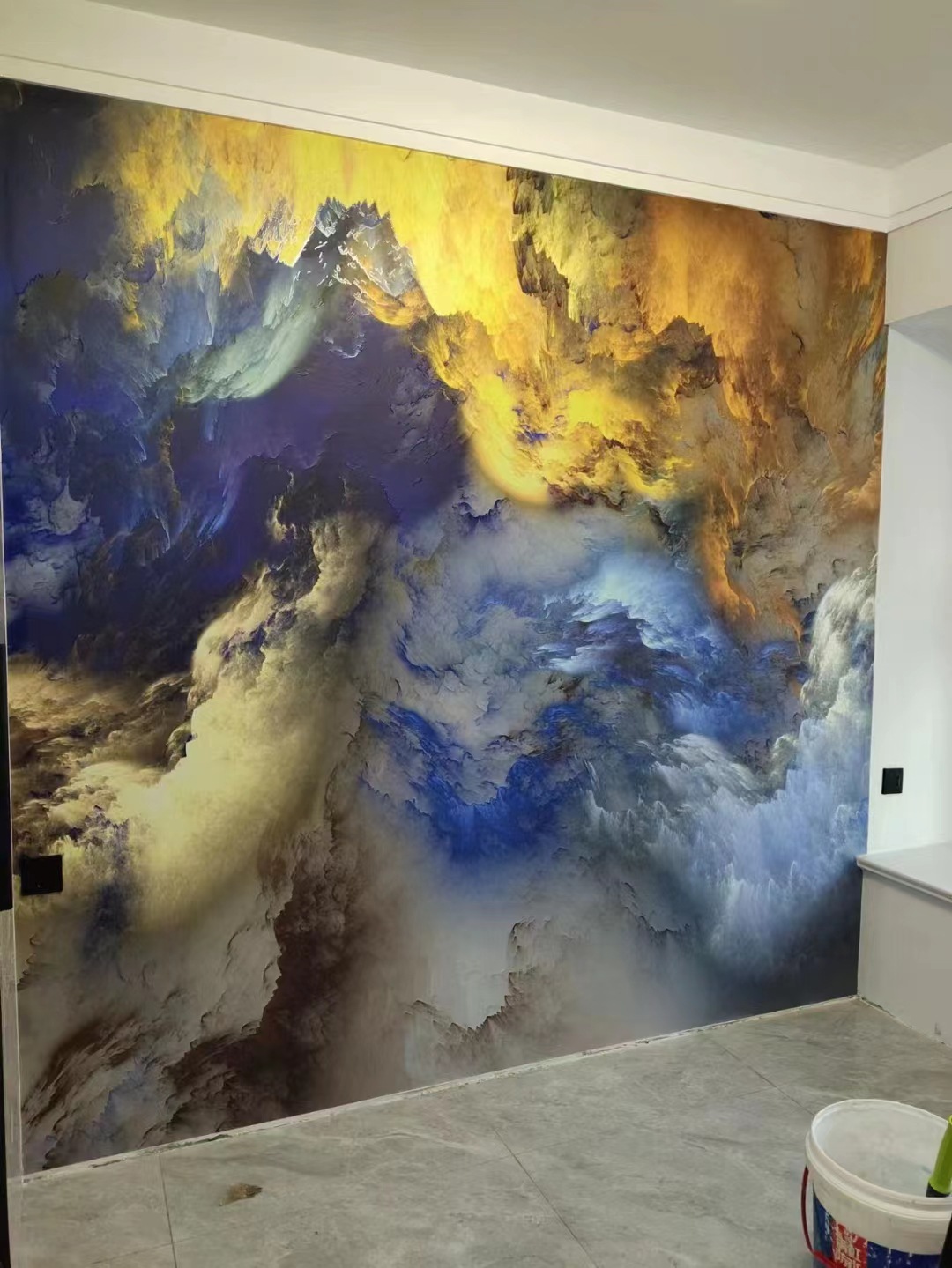 现代简约背景墙云