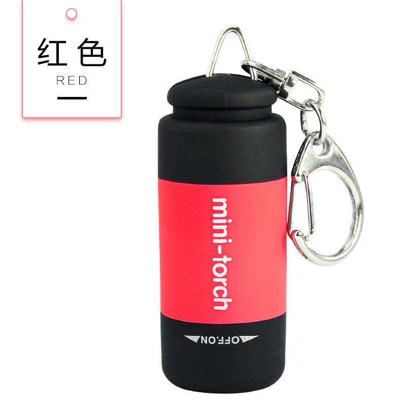 Viaje al aire libre portátil linterna para niños pequeño llavero luz USB recargable linterna fuerte luz LED mini bolsillo