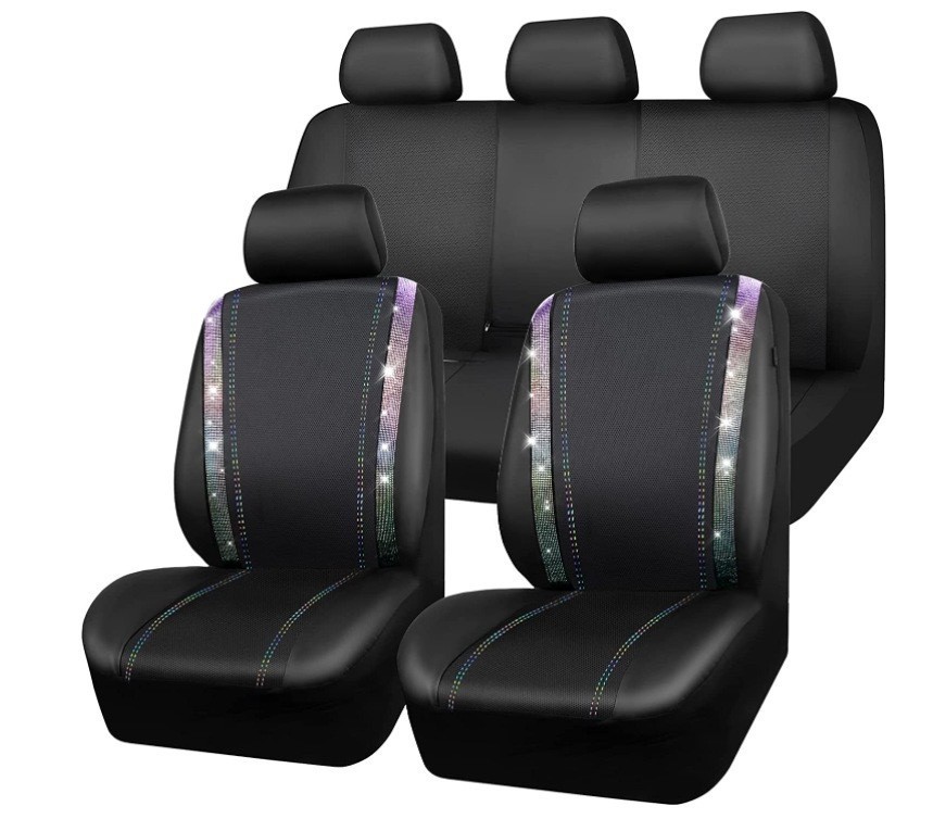 Source Manufacturer Black Diamond-Studded Waterproof Car Seat Cover Full Set Amazon Temu Meike Duo Russia
