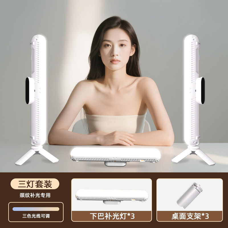 Desktop full face fill light set (three lights)