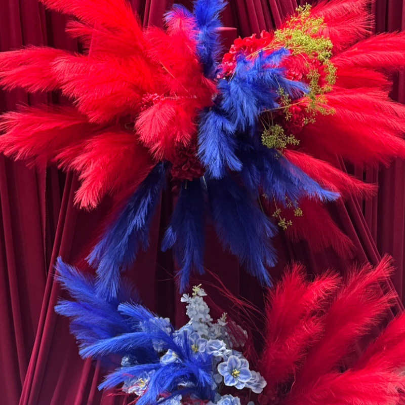 新年装饰白日焰火仿真芦苇烟花芦苇假花新年场景布置孔雀草仿真花