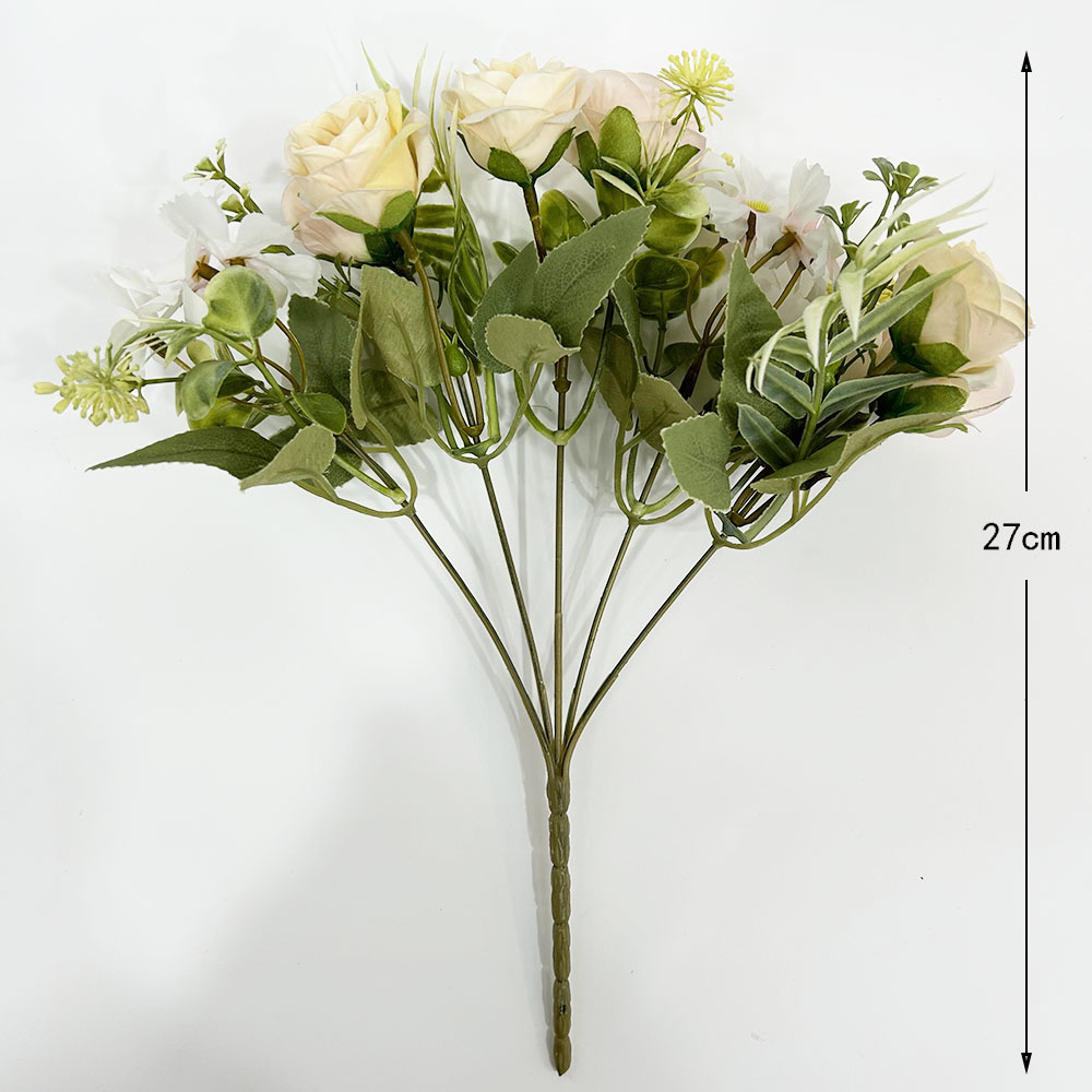 Kunstig blomst rose Daisy bukett INS stil kunstig blomst fabrikk hjem dekorasjon grenseoverskridende bryllup_voghion.com