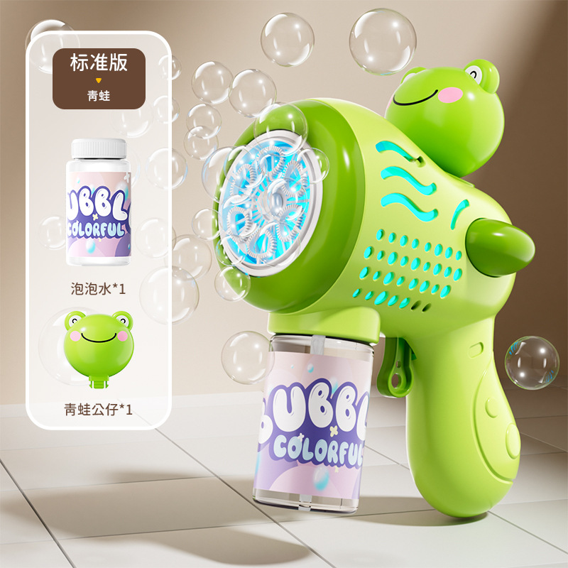Iluminación para niños, máquina de burbujas de pato, juguete de burbujas automático, pistola de burbujas eléctrica interactiva entre padres e hijos al por mayor