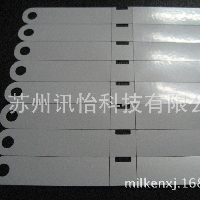印制温州3m7818哑银PET标签127*76.2mm不干胶双面AB刀模切标签厂