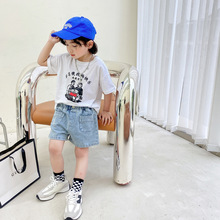 2024夏季新款韩版童装一件代发 儿童牛仔短裤 男童女童夏热裤