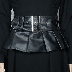 PP腰帶女配襯衫裝飾連衣裙子束腰牛仔布料寬腰封外搭新款感小眾夏