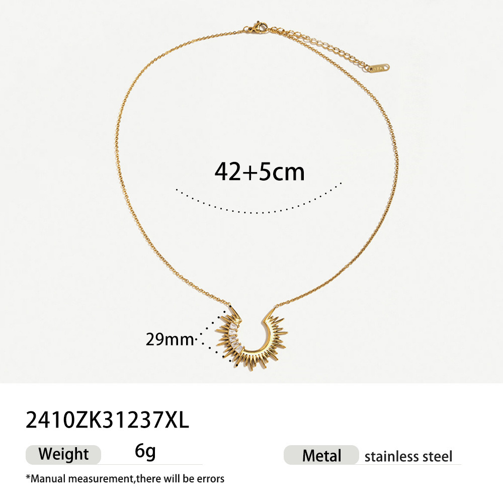Nicho popular de Tai Na Europa y América collar de acero inoxidable simple sensación de alta calidad universal collar de acero de titanio cadena de clavícula para mujeres