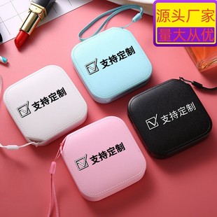 Wholesale imitation leather lanyard charging treasure 10000 mA mini compact Macaron mobile power customized LOGO