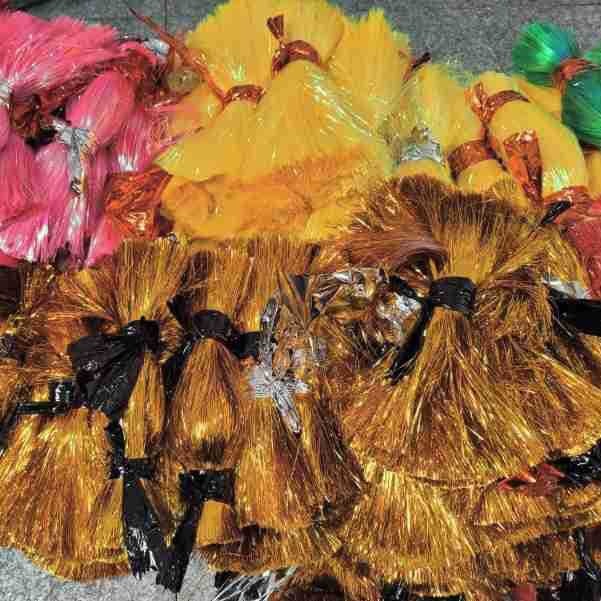 弯曲型七彩幻彩旋转亮片丝金黄银小包袋装宝兰梅红多彩填充丝