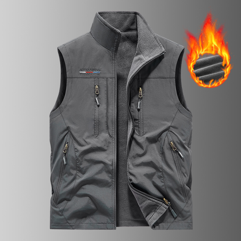 Nuevo chaleco al aire libre transfronterizo hombre multibolsillo chaleco de herramientas de mediana edad suelta chaleco de ocio chaleco 3908