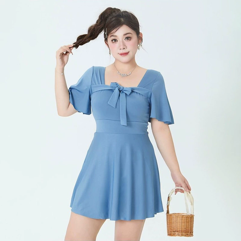 Новинка 2023 года, купальник больших размеров для полных девочек, женская цельная юбка, стиль, консервативный, с толстой талией, маленький свежий