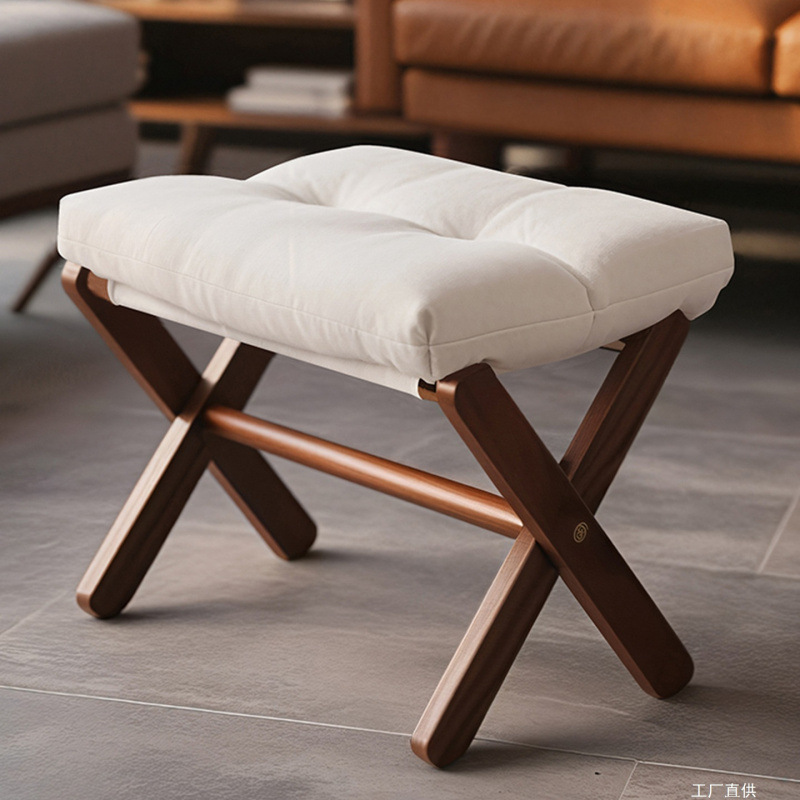 Sofa Footstool, Living Room Nap Footstool, Office Leg Stool, Footstool, Footstool, Folding Solid Wood Stool