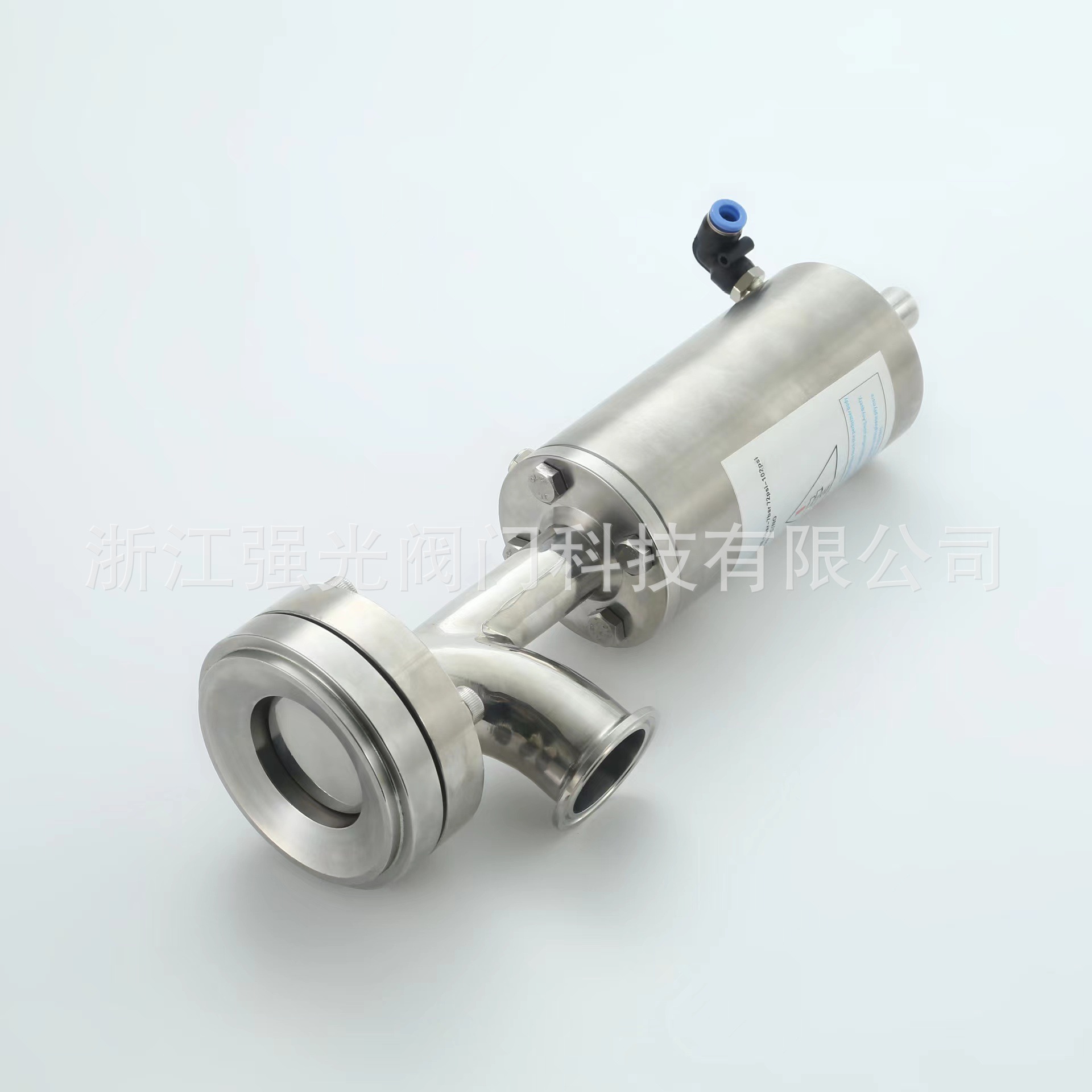 卫生级不锈钢，气动釜底放料阀，手动釜底放料阀，上展式，下展式