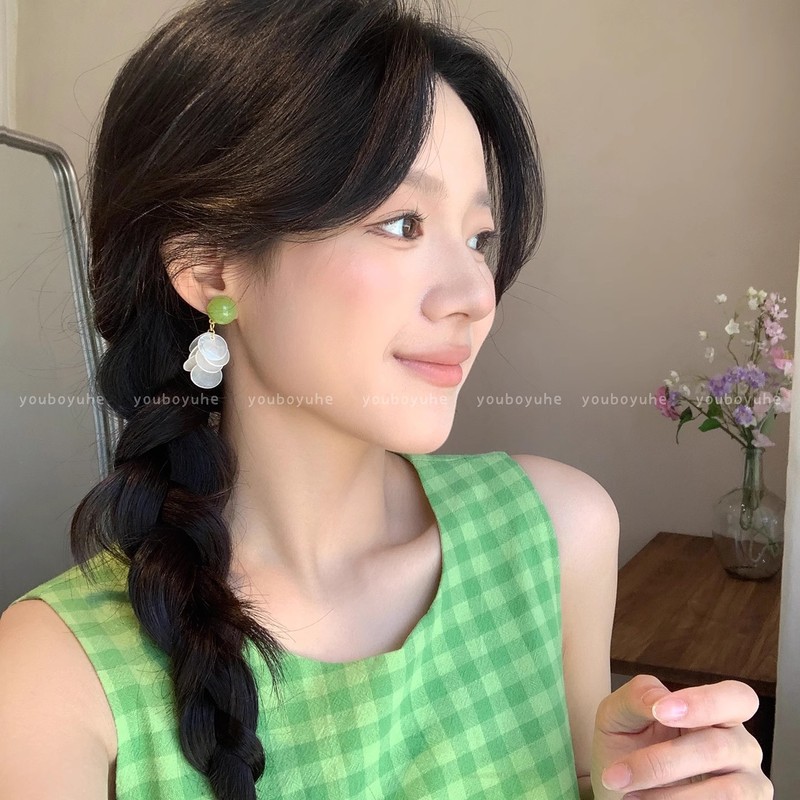 温柔风花朵锆石流苏耳环女轻奢高级感独特设计精致耳钉夸张耳饰品|undefined