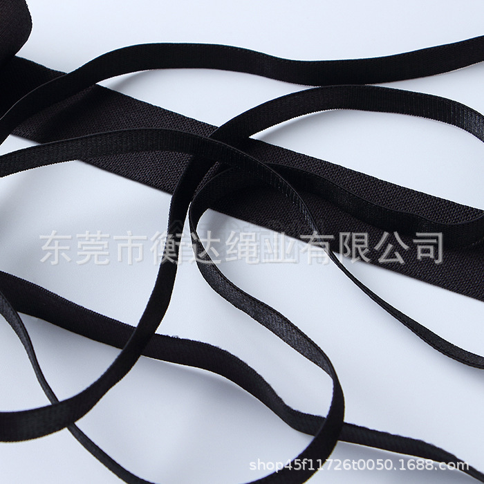 Blanco y negro en stock 0.8 ~ 4cm bra de mujer cinturón de hombro de ropa interior brillante de nylon elástico elástico
