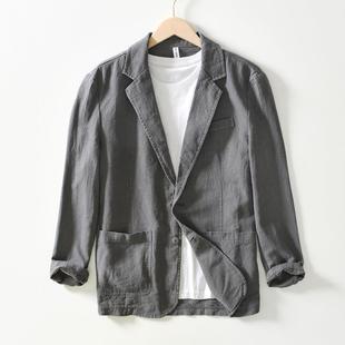 L988 business casual loose fashion solid color single-layer cotton and linen suit jacket jacket a generation of hair