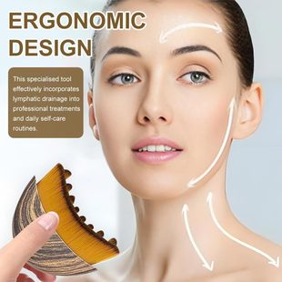 Lymphatic Contouring Facial Brush,Lymphatic Drainage Brush,Dry Brush Facial Brush,Facial Lymphatic Drainage Massager,