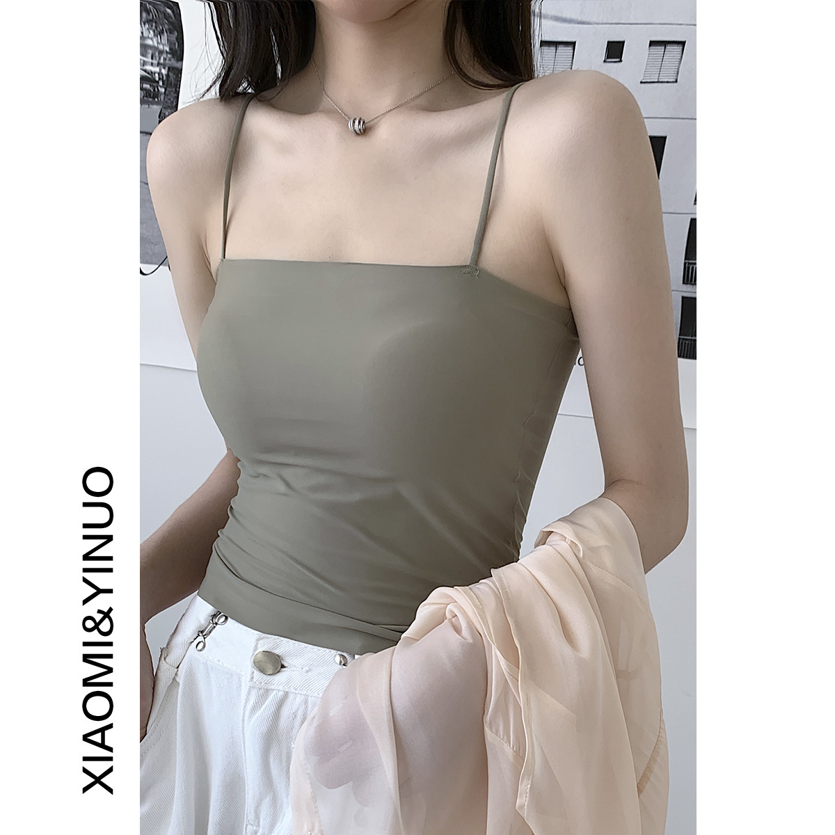 8098 crane vest female takes 2021 summer words lead beauty back to wear the bottom tube top