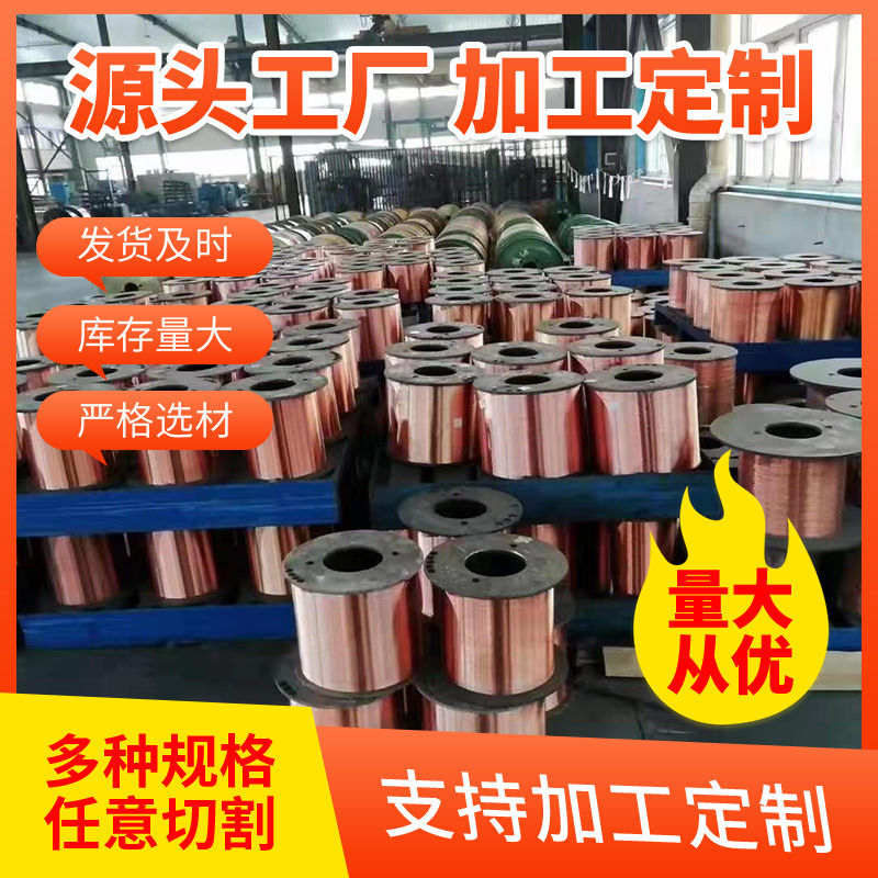 C1100紫铜线T2紫铜裸线材扁铜线 TU2无氧紫铜扁丝