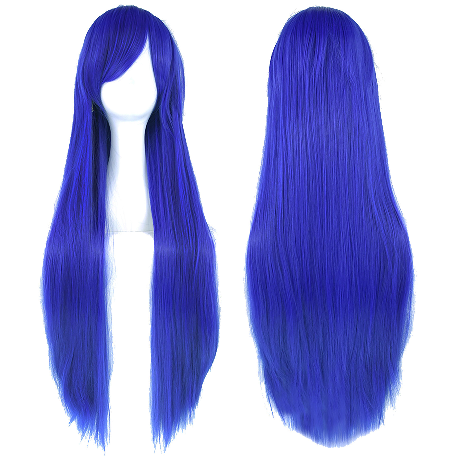 European and American Style Wig 80cm Colorful Long Straight Hair Anime Cos Wig High-Temperature Fiber Chemical Fiber Hair Head Cover - photo 24