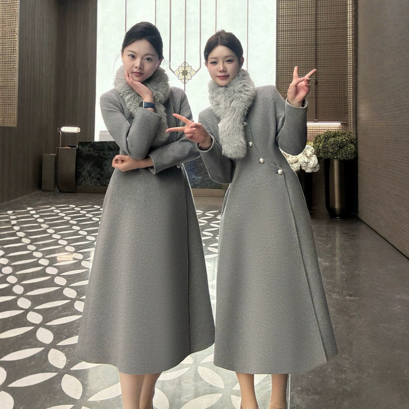Women's Wool Coat for Autumn and Winter, Professional Woolen Jacket, Medical Beauty Front Desk Workwear, Customer Service Uniform DY161 Women's Wool Coat for Autumn and Winter, Professional Woolen Jacket, Medical Beauty Front Desk Workwear, Customer Service Uniform DY161