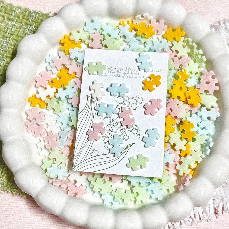 Mini Puzzle Mini Resin Nail Art Wearable Nails Slime Planner Handmade Ball Hairpin Cream Glue Brooch DIY