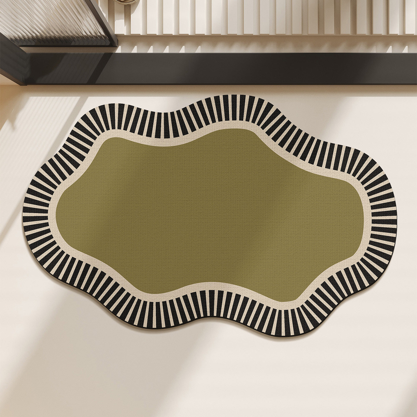 Luz de lujo alfombra de barro de diatomeas puerta de baño doméstico absorción de agua secado rápido fácil de cuidar alfombra antideslizante inodoro