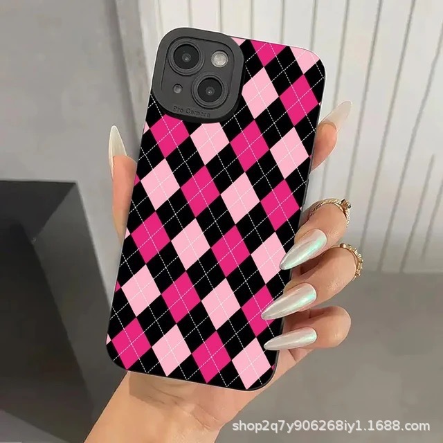 菱格适用苹果16PROMAX手机壳iphone11/2/3/4/15/xr/xsmax保护套78