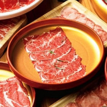 和牛寿喜烧烤刺身料理盘 双色牛肉日式 自助餐火锅店肥牛三文鱼盘