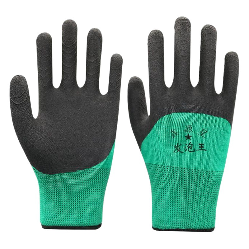 Guantes de Protección Laboral, Guantes de Espuma de Látex de Caucho para Neumáticos, Resistentes al Desgaste, Antideslizantes, Guantes de Protección Laboral para Obras de Construcción al por Mayor