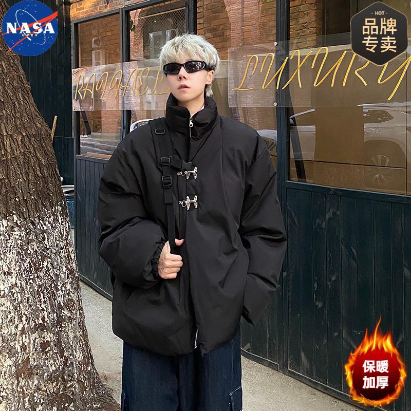 NASA品牌2024年冬季新中式国潮棉服保暖宽松立领唐装棉上衣外套男