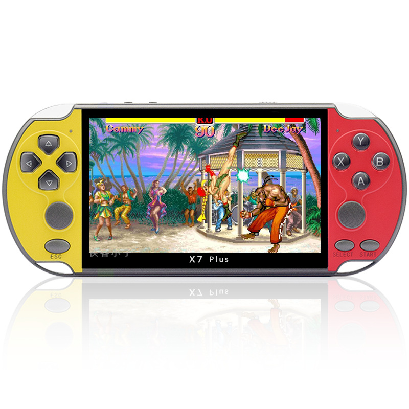 5.1 inch large screen X7PLUS handheld PSP game machine gba arcade nes retro FC handheld mp5 red and white machine