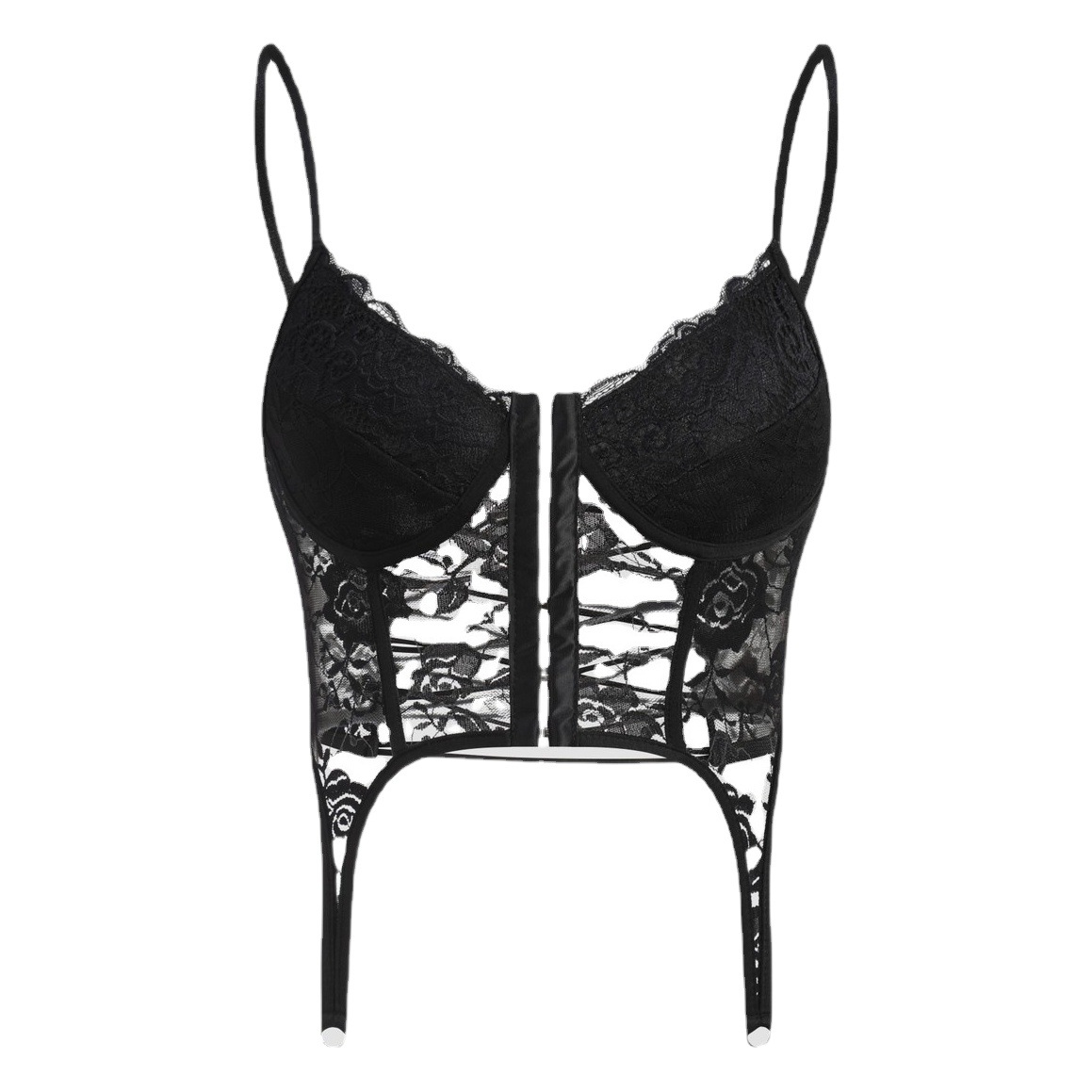 INS moda sexy europea y americana sin espalda correa cruzada correa de encaje de las mujeres irregulares pecho halagador chica caliente chaleco superior