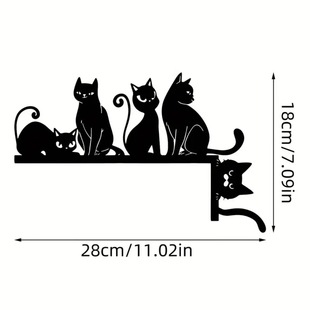 Creative Combination of Cat Silhouettes for Door Decoration Signs, Metal Door Tops, Home Decoration, Wall Switch Panels