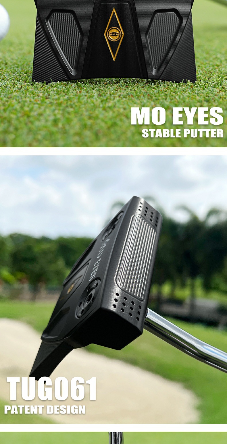 Gậy putter golf Moeyes Magic Eye S20C sắt mềm rèn độ ổn định cao — TUG061-Putter vàng đen [với nắp đầu] chi tiết 3