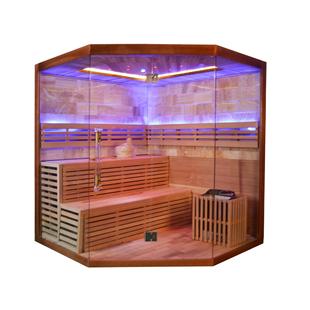 Luxury 5-8 people size traditional steam sauna with mosaic stone decoration