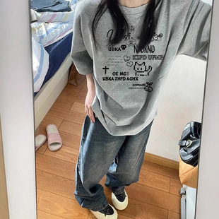 ��ʽ�͹Ż�ɫ����t��Ů�����ļ�2025�¿��a����oversize���·�