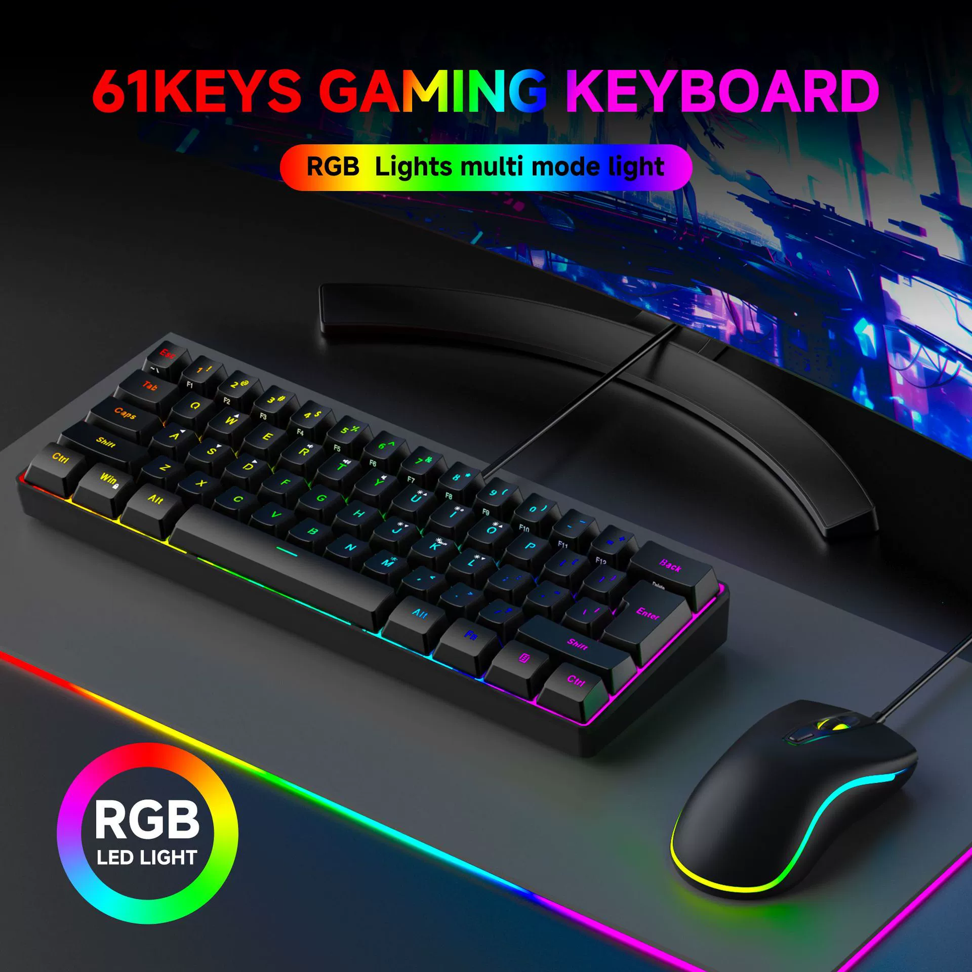 Keyboard, mouse, set, mechanical white laptop