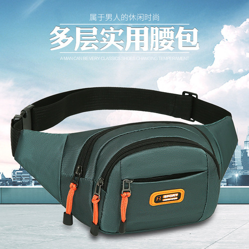 Construction site work wear-resistant portable mobile phone bag multi-functional chest bag new waist bag men and women large capacity waterproof crossbody bag