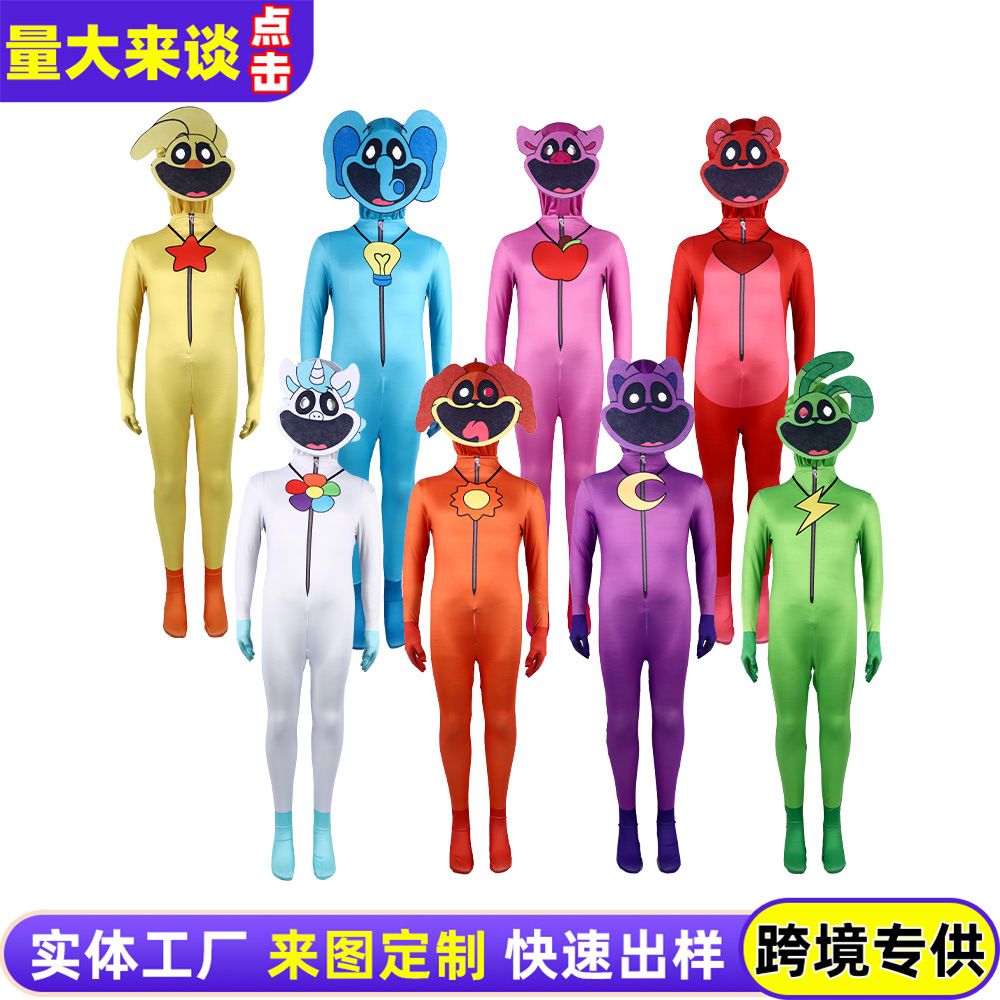 国境を越えたポピープレイタイムコスプレステージパフォーマンス用タイツ、ポピープレイタイム笑顔の動物たち