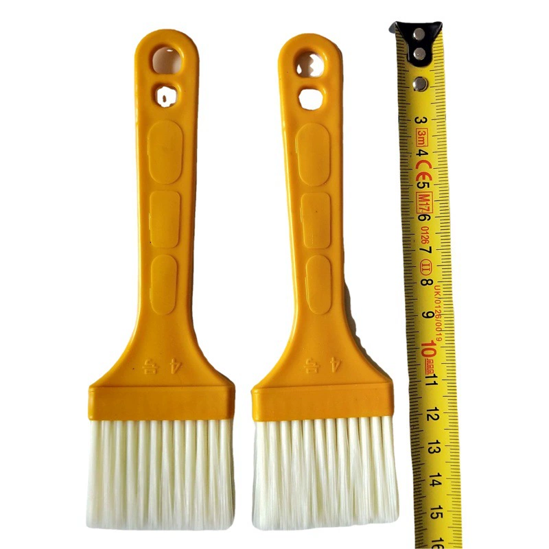 Желтая кисть для краски, белая кисть с длинными волосами, кисть для барбекю, масляная кисть, кухонная кисть для барбекю, бытовая кисть для масла для барбекю № 4