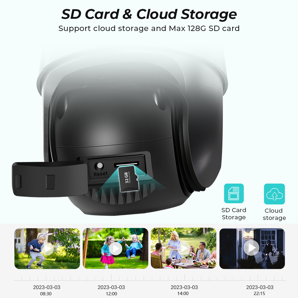ICsee dış mekan kablosuz gözetleme kamerası ev Bluetooth bağlantısı HD kaliteli CCTV WiFi kamera
